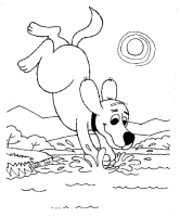 Een kleurplaat van  clifford