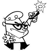 Een kleurplaat van  dexter