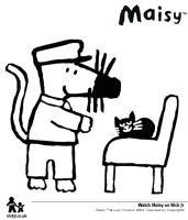Een kleurplaat van  maisy