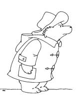 Een kleurplaat van  paddington
