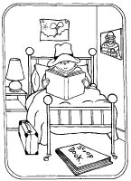 Een kleurplaat van  paddington
