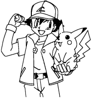 Een kleurplaat van  pokemon