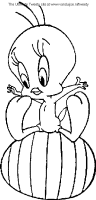 Een kleurplaat van  tweety