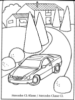 Een kleurplaat van  auto