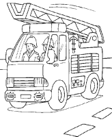 Een kleurplaat van  vrachtwagen