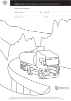 Een kleurplaat van  vrachtwagen