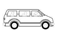 Een kleurplaat van  vrachtwagen